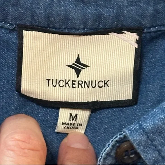 Tuckernuck Lightweight Denim Callahan Shirt Dress Cotton Blue Womens Size Medium - Picture 9 of 14